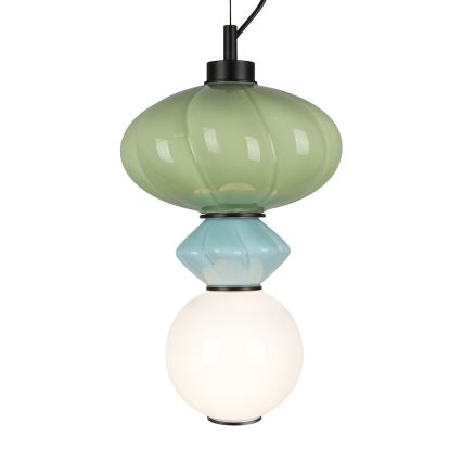 Lámpara LED colgante ASCOLI LED/8W/230V diá. 20 cm verde/azul