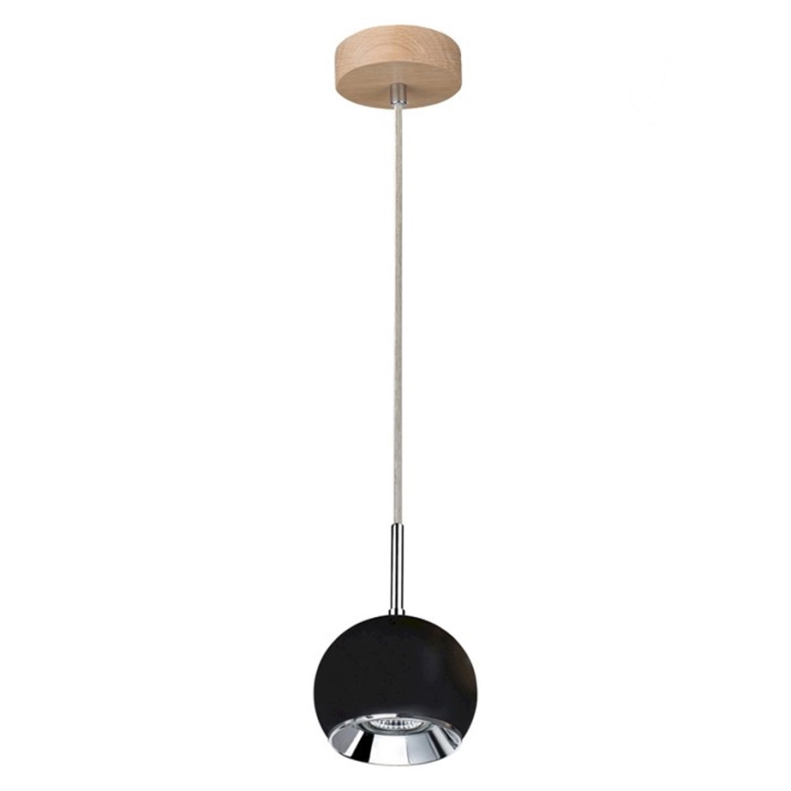 Lámpara LED colgante BALL WOOD 1xGU10/5W/230V roble mate