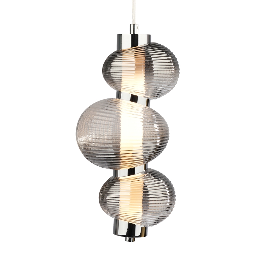 Lámpara LED colgante BOLLA LED/12W/230V diá. 16 cm ahumado