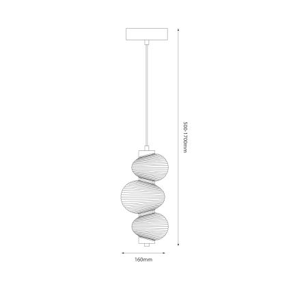 Lámpara LED colgante BOLLA LED/12W/230V diá. 16 cm ahumado