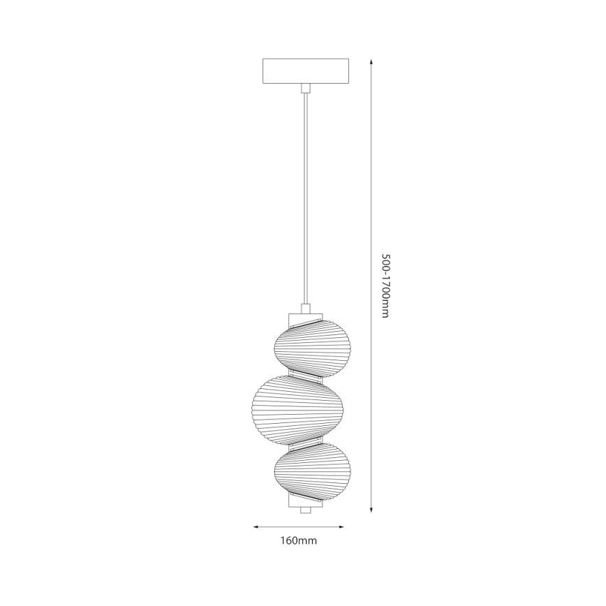 Lámpara LED colgante BOLLA LED/12W/230V diá. 16 cm ahumado