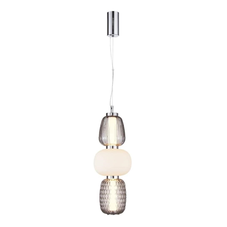 Lámpara LED colgante CARO LED/28W/230V cromo brillante
