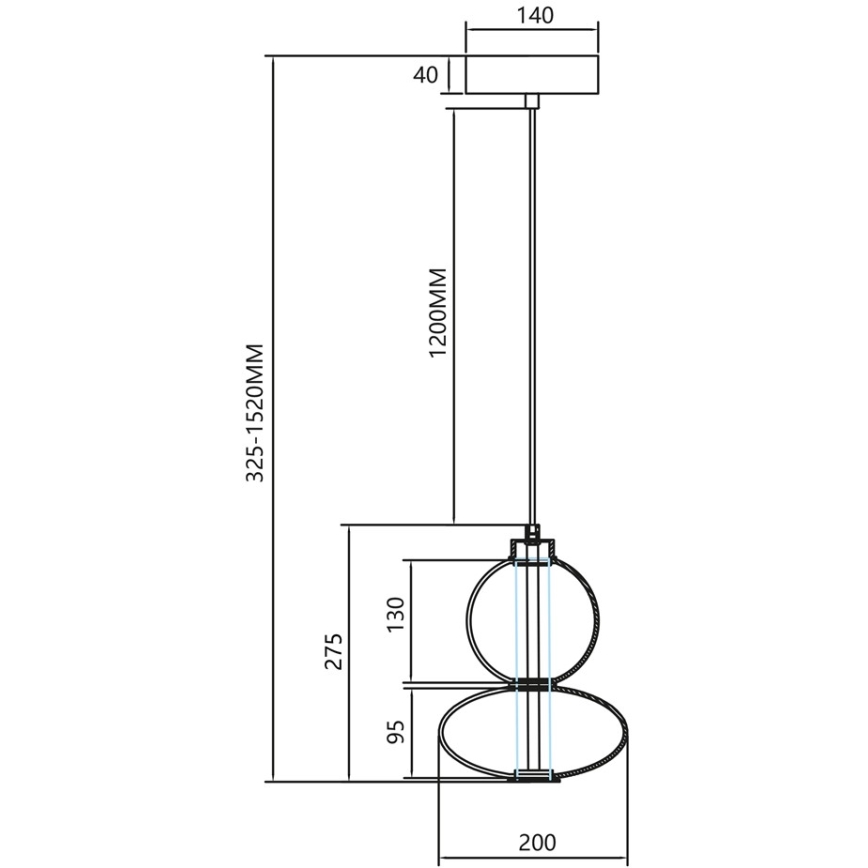 Lámpara LED colgante DAPHNE LED/12W/230V gris