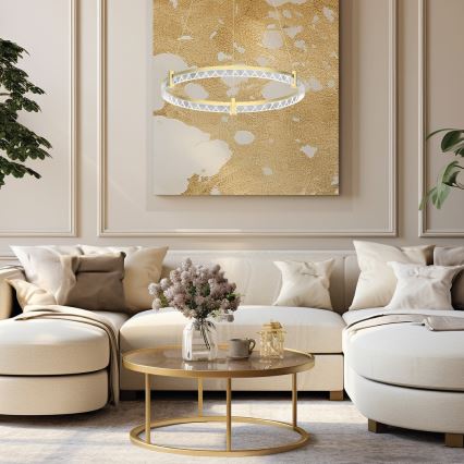 Lámpara LED colgante ELEGANCE LED/36W/230V diá. 60 cm dorado