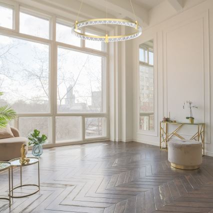 Lámpara LED colgante ELEGANCE LED/36W/230V diá. 60 cm dorado