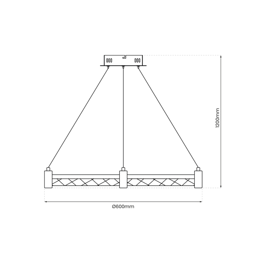 Lámpara LED colgante ELEGANCE LED/36W/230V diá. 60 cm dorado