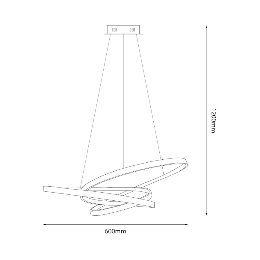 Lámpara LED colgante EMPOLI LED/55W/230V negro