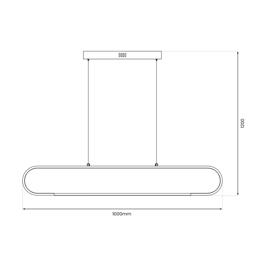 Lámpara LED colgante FRAME LED/42W/230V negro
