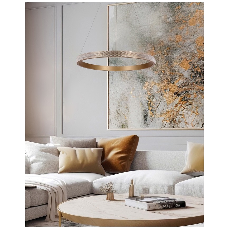 Lámpara LED colgante HASHIM LED/34W/230V diá. 60 cm cobre