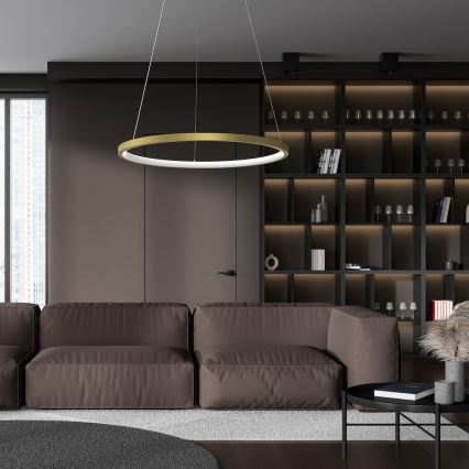 Lámpara LED colgante HOOP LED/27W/230V diá. 50 cm 4000K dorado