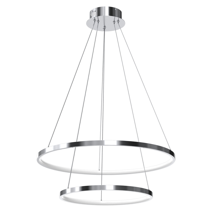 Lámpara LED colgante HOOP LED/51W/230V diá. 60 cm 4000K cromo brillante