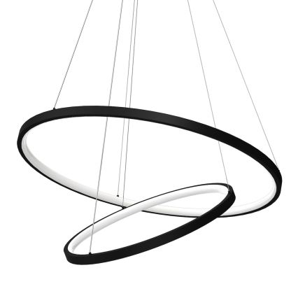 Lámpara LED colgante HOOP LED/51W/230V diá. 60 cm 4000K negro