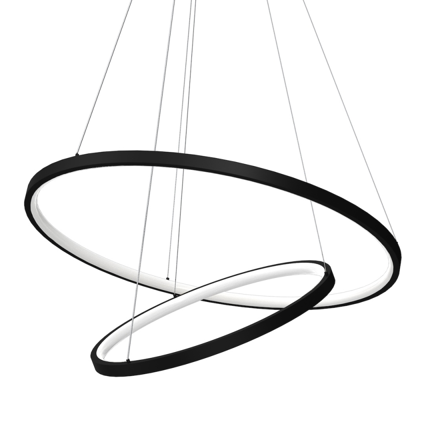 Lámpara LED colgante HOOP LED/51W/230V diá. 60 cm 4000K negro