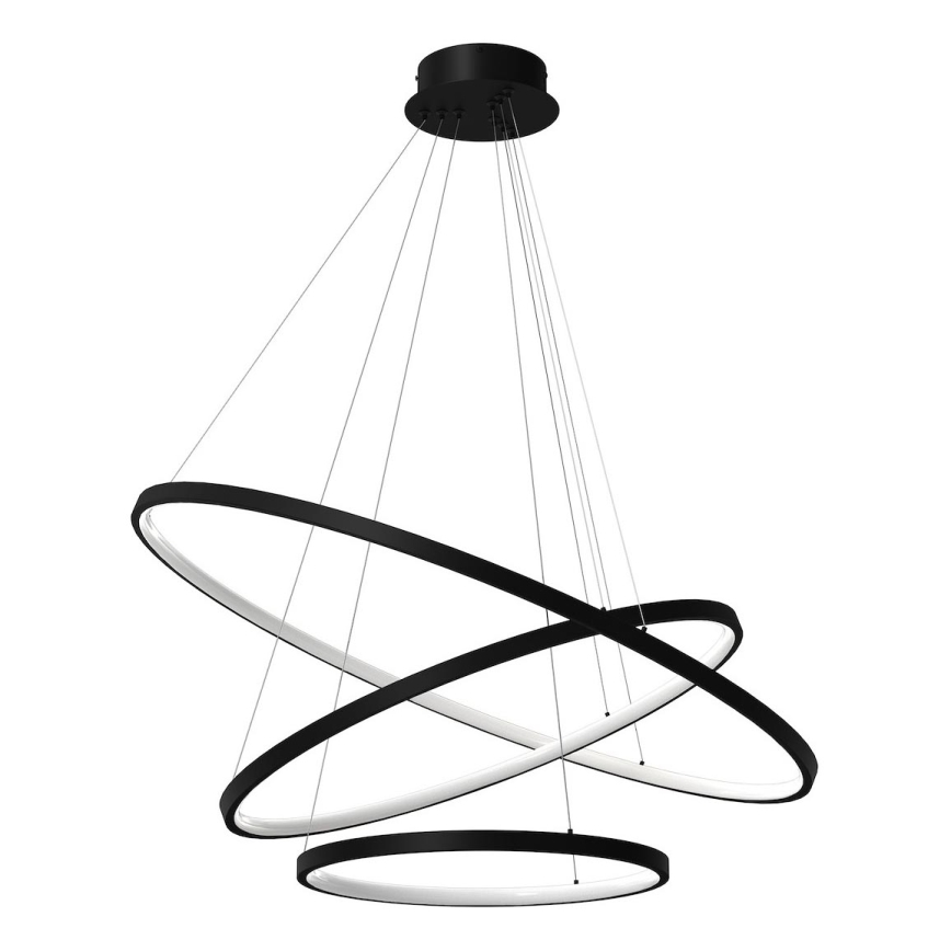 Lámpara LED colgante HOOP LED/93W/230V diá. 60 cm 4000K negro