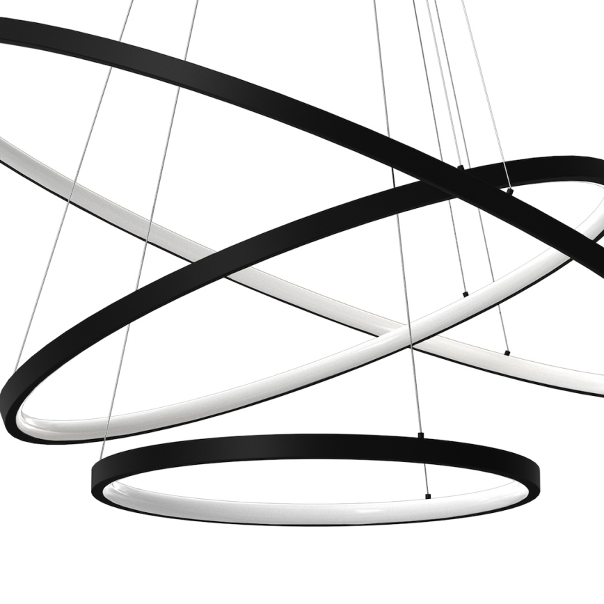 Lámpara LED colgante HOOP LED/93W/230V diá. 60 cm 4000K negro