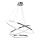 Lámpara LED colgante HOOP LED/93W/230V diá. 80 cm 4000K cromo brillante