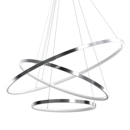 Lámpara LED colgante HOOP LED/93W/230V diá. 80 cm 4000K cromo brillante