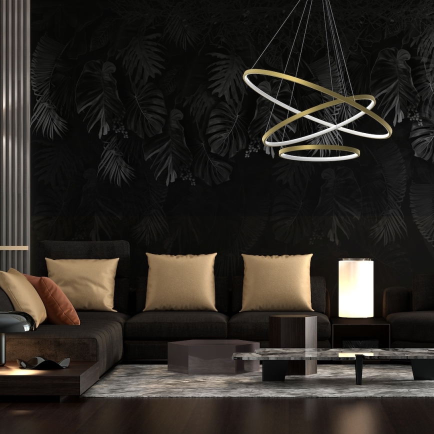 Lámpara LED colgante HOOP LED/93W/230V diá. 80 cm 4000K dorado