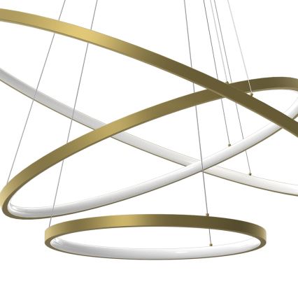 Lámpara LED colgante HOOP LED/93W/230V diá. 80 cm 4000K dorado