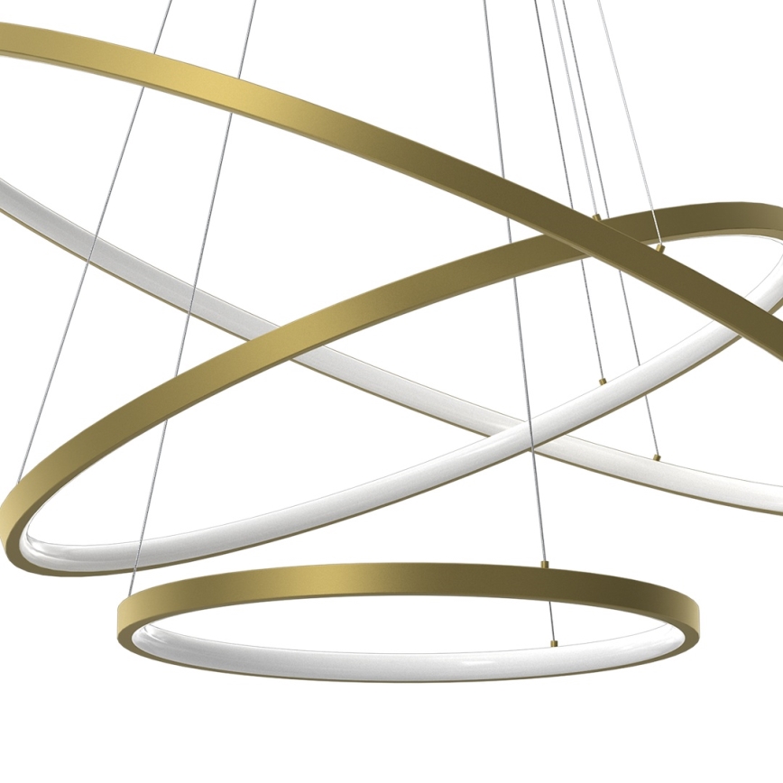 Lámpara LED colgante HOOP LED/93W/230V diá. 80 cm 4000K dorado
