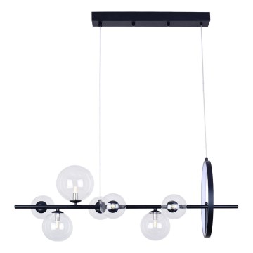 Lámpara LED colgante HYBRID LED/15W/230V + 7xG9/6W 4000K negro