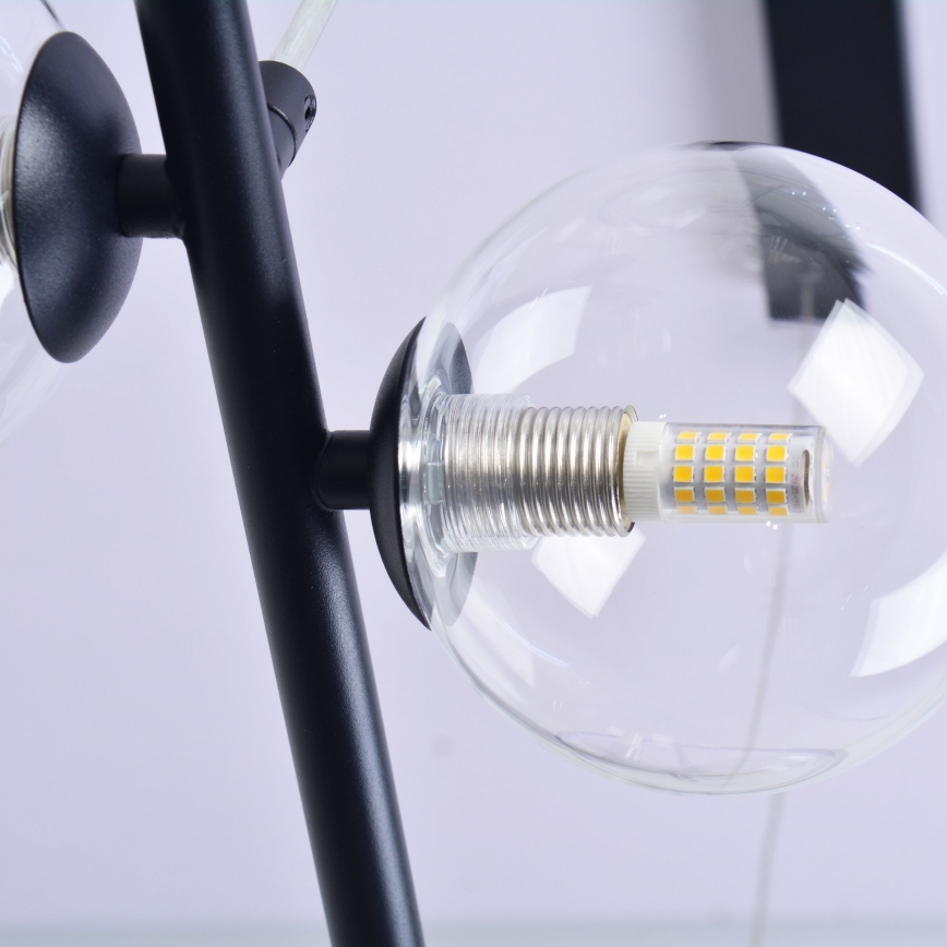 Lámpara LED colgante HYBRID LED/15W/230V + 7xG9/6W 4000K negro