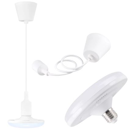 Lámpara LED colgante KIKI 1xE27/10W/230V blanca