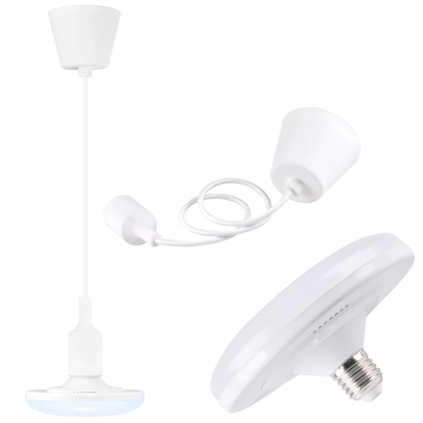 Lámpara LED colgante KIKI 1xE27/10W/230V blanca