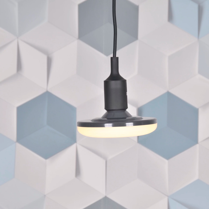 Lámpara LED colgante KIKI 1xE27/10W/230V negro