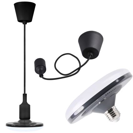 Lámpara LED colgante KIKI 1xE27/10W/230V negro