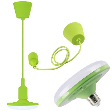 Lámpara LED colgante KIKI 1xE27/10W/230V verde