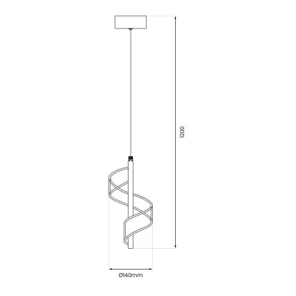 Lámpara LED colgante LARGO LED/10W/230V dorado
