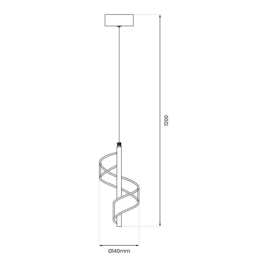 Lámpara LED colgante LARGO LED/10W/230V dorado