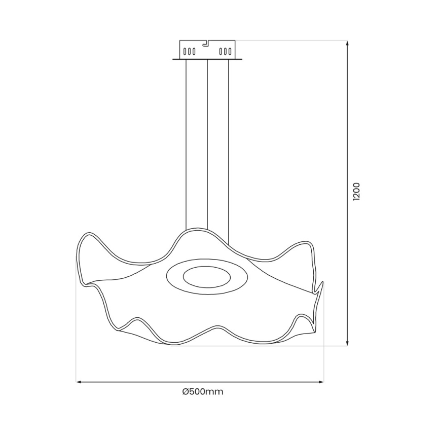 Lámpara LED colgante LARGO LED/16W/230V dorado