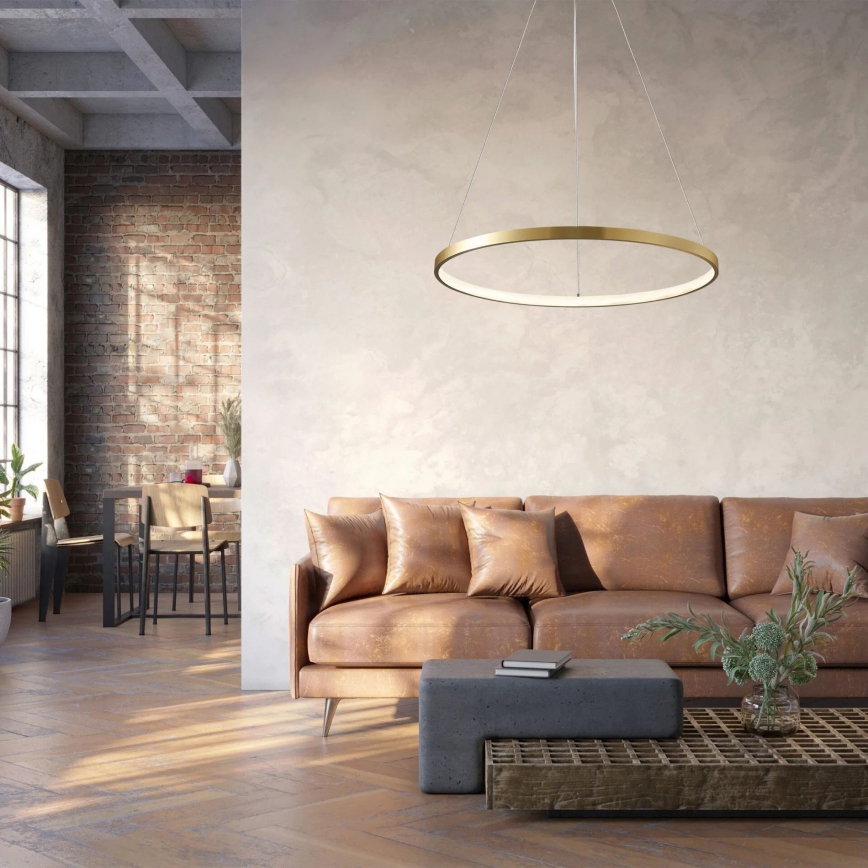 Lámpara LED colgante LEA LED/20W/230V 4000K diá. 50 cm dorado