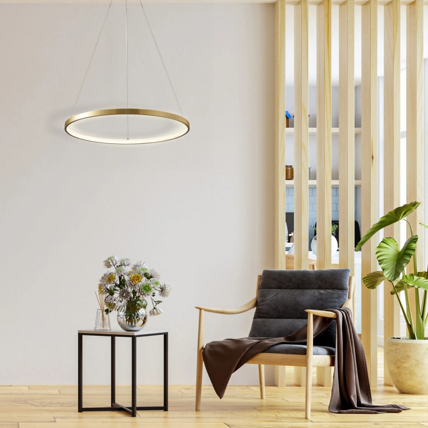 Lámpara LED colgante LEA LED/20W/230V 4000K diá. 50 cm dorado