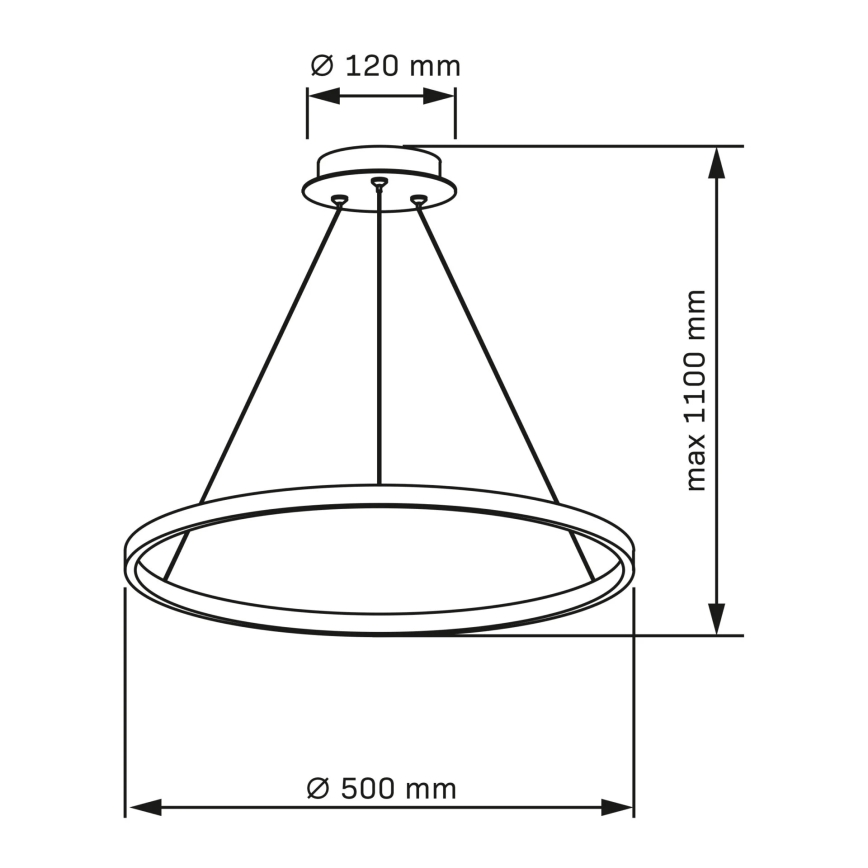 Lámpara LED colgante LEA LED/20W/230V 4000K diá. 50 cm dorado