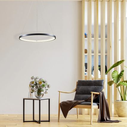 Lámpara LED colgante LEA LED/20W/230V 4000K diá. 50 cm negro