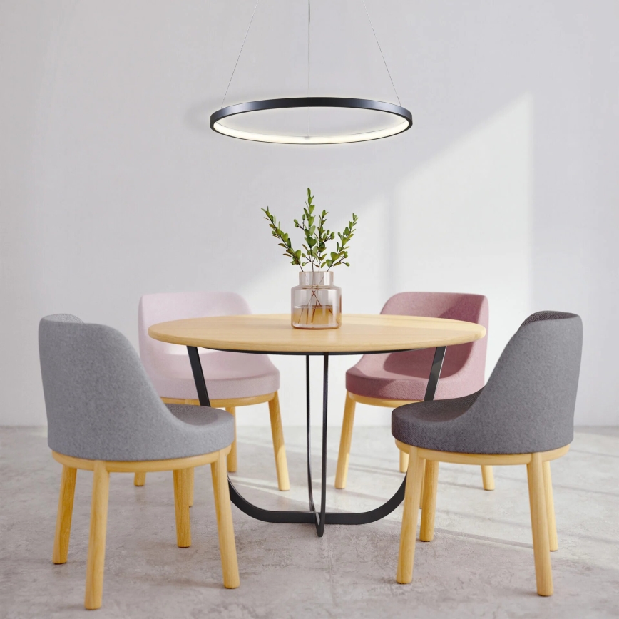 Lámpara LED colgante LEA LED/20W/230V 4000K diá. 50 cm negro