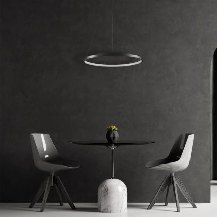 Lámpara LED colgante LEA LED/20W/230V 4000K diá. 50 cm negro