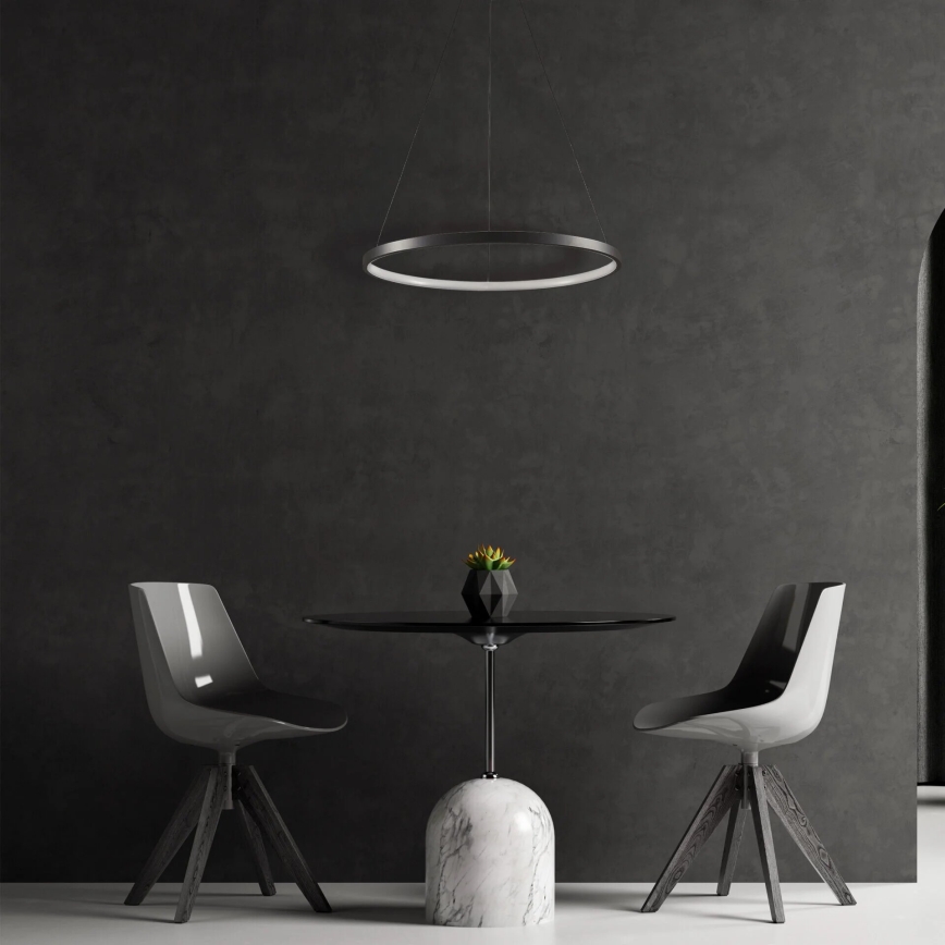 Lámpara LED colgante LEA LED/20W/230V 4000K diá. 50 cm negro