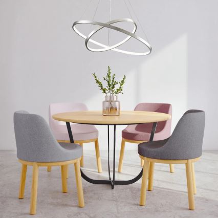 Lámpara LED colgante LEA LED/35W/230V 4000K diá. 60 cm cromo mate
