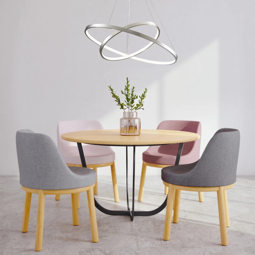 Lámpara LED colgante LEA LED/35W/230V 4000K diá. 60 cm cromo mate