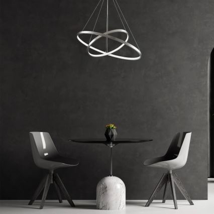 Lámpara LED colgante LEA LED/35W/230V 4000K diá. 60 cm cromo mate