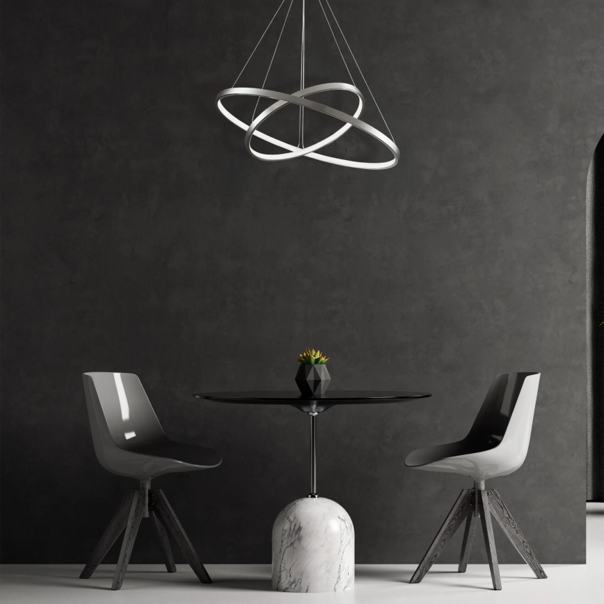 Lámpara LED colgante LEA LED/35W/230V 4000K diá. 60 cm cromo mate
