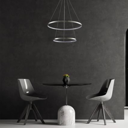 Lámpara LED colgante LEA LED/35W/230V 4000K diá. 60 cm cromo mate