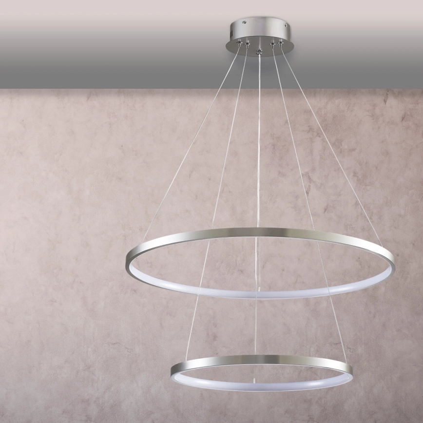 Lámpara LED colgante LEA LED/35W/230V 4000K diá. 60 cm cromo mate
