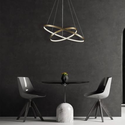 Lámpara LED colgante LEA LED/35W/230V 4000K diá. 60 cm dorado