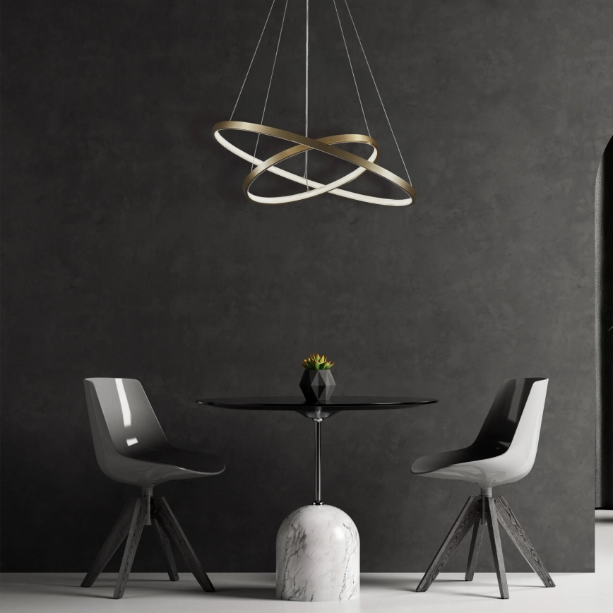 Lámpara LED colgante LEA LED/35W/230V 4000K diá. 60 cm dorado