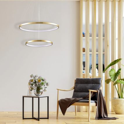 Lámpara LED colgante LEA LED/35W/230V 4000K diá. 60 cm dorado
